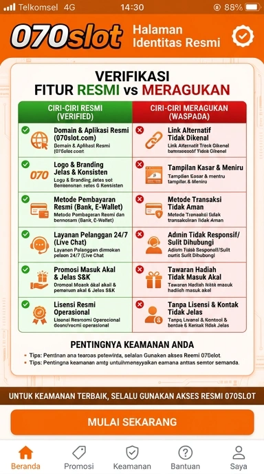 Kanal Resmi 070slot untuk Pengguna Android Indonesia