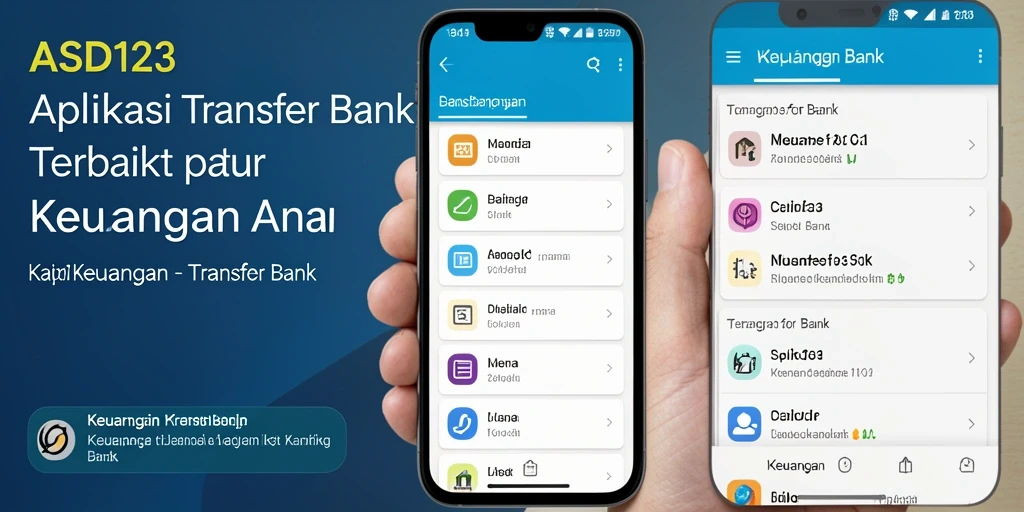 Tampilan antarmuka pengguna aplikasi Transfer Bank ASD123 yang ramah.