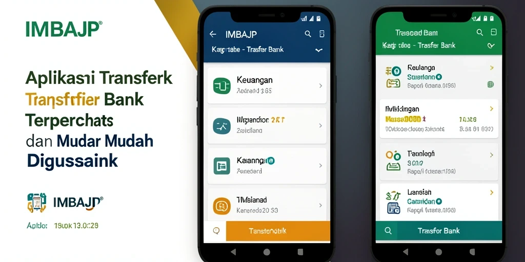 Antarmuka IMBAJP yang intuitif untuk transfer bank.