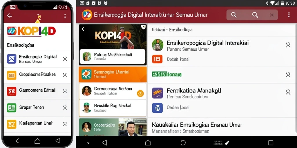 Antarmuka aplikasi KOPI4D yang menarik dan informatif.