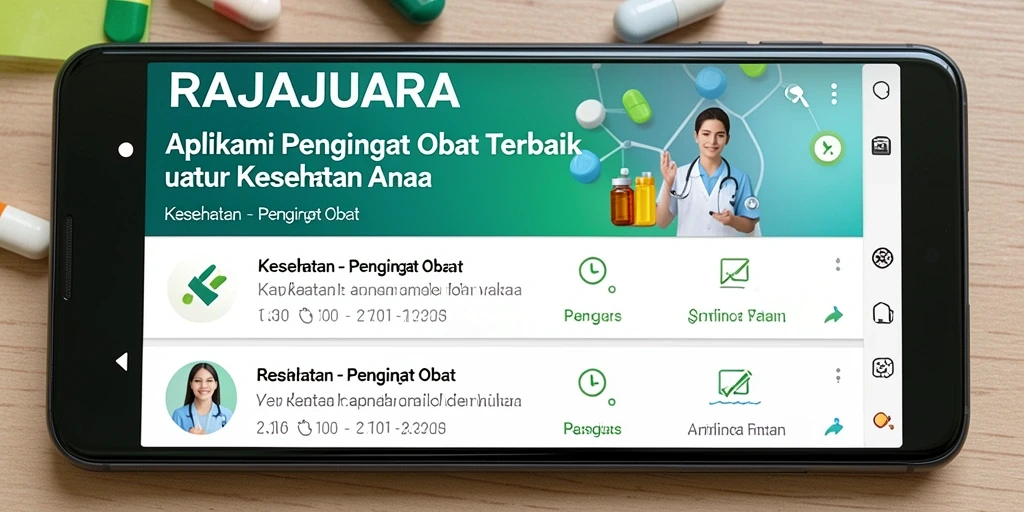Tampilan antarmuka RAJAJUARA yang sederhana dan fungsional untuk pengingat obat.