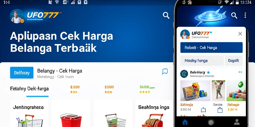 Tampilan antarmuka aplikasi UFO777 untuk cek harga produk.